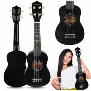 SUPRIMO UK21 BK szoprán ukulele 21"" fekete fa