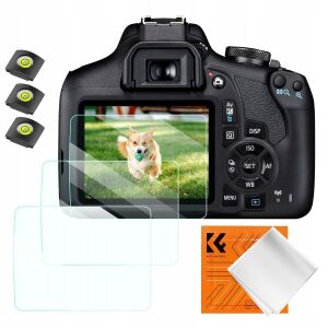 3x Kijárató Védőüveg Képernyővédő 3x Iso Védő Canon Rebel T7 T6 T5 / K&f Koncepció / Cikkszám.2192