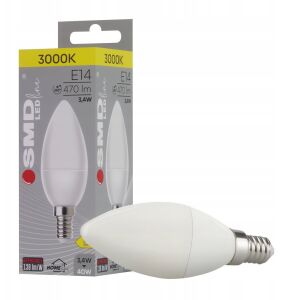 E14 LED SMD WW C37 gyertya alakú izzó HOMELINE 0168 145303645 - Izzó