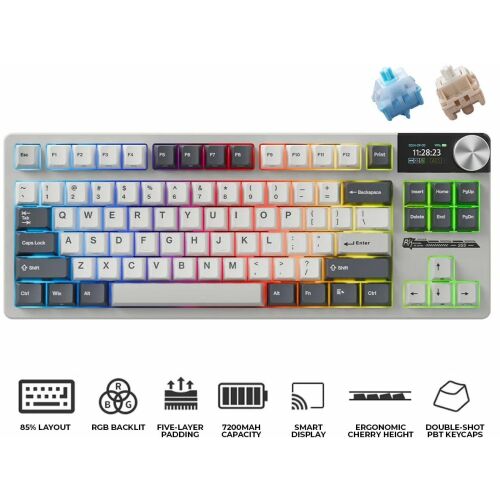 ROYAL KLUDGE RK S85 Fehér Éj Játékbillentyűzet Felhő kapcsoló 145303683