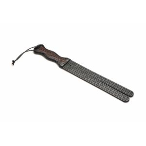 XR Brands skót Tawse fekete - vegán bőr hatóeszköz, 45 cm 145303716 - Lovaglás