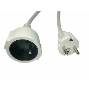 MicroConnect Hosszabbító Kábel EU-ból Francia E Típusú, 5m Fehér 145304056 - Lámpa & Világítás