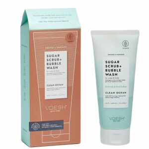VOESH_Cukor Peeling + Habfürdő hámlasztó és habzó test- és fejbőr mosó Clean Ocean 210g