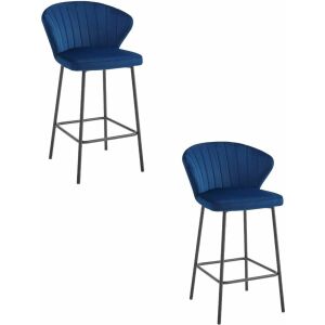 Hoker GATTA - kék bársony / fekete lábak x 2