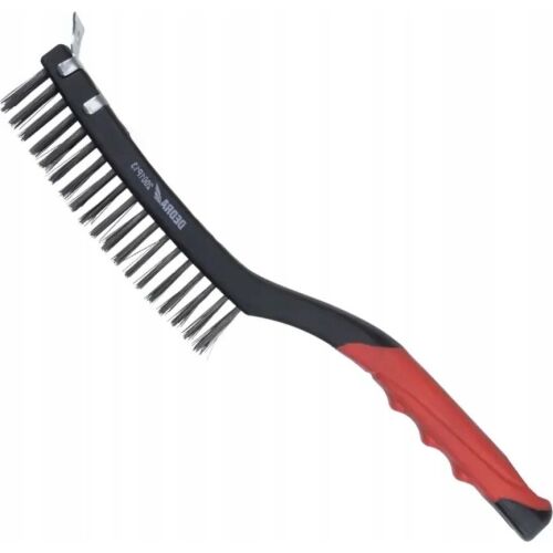 Dedra Fémkefe 3 soros+kaparó, acél, 340mm, kétanyag markolat