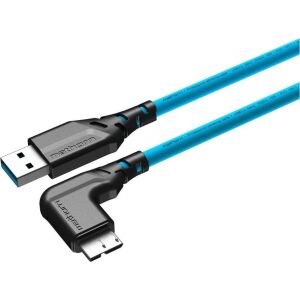 Ednet USB kábel Mathorn MTC-221 2m 10Gbps USB A - MicroB 90° ArcticBlue fényképezőgépes kábel 145307381 - Adatkábel