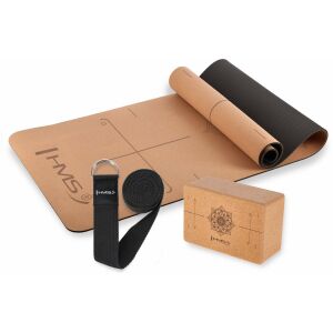 JÓGA KÉSZLET HMS CORK MATA TPE YM11 + KOCKA KJ02 + ÖV SJ02