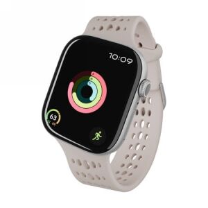 Dekodált Szilikon Ares O Szalag - szilikon szíj Apple Watch 40/42 mm-hez (agyag) 145307669 - Okos eszköz