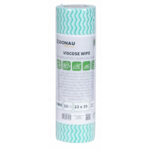 DONAU HOME törlőrongy, 70% viszkózzal, tekercs, hullámos, 23x39 cm, 25 darab, zöld 145308160 - Takarítás