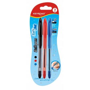 KEYROAD Ball Pen Soft Jet, puha foganty, 0,7mm, 3 db, blister, színkeverék 145308288 - Toll & Ceruza