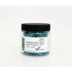 Victory Office Product SPINACZE BIUROWE VICTORY OFFICE 28MM 150 SZT. OKRĄGŁE PASTELOWE TURKUSOWE SŁOIK MAŁY 145308324 - Gemkapocs