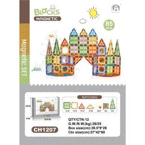 3D-s mágneses építőkészlet 85 db