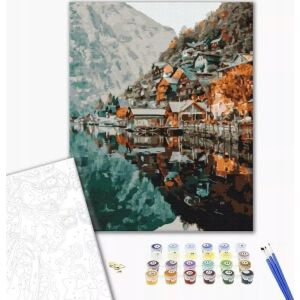 Norimpex Számozott festmény BRUSHME, 40x50 cm, kilátás Gelstattra, 1 db