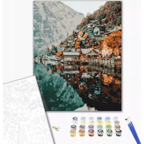 Norimpex Számozott festmény BRUSHME, 40x50 cm, kilátás Gelstattra, 1 db 145308784