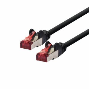 LOGON TCR66SS150BL hálózati kábel Fekete 15 m Cat6 SF/UTP (S-FTP) 145309042 - UTP kábel