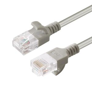 MicroConnect U/UTP CAT6A Slim 7.5M Szürke nem árnyékolt hálózati kábel, LSZH 4x2xAWG 28 CU, OD: 3,6 mm 145309396 - Kábel