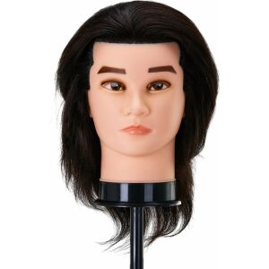 Fodrászfej Gabbiano WZ3 természetes haj, 1H szín, hossza 8" 145309402 - Fodrászkellék