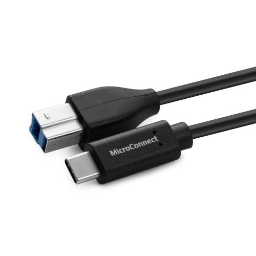 MicroConnect USB-C - USB3.0 B, 1 m fekete, szinkronizáláshoz és töltéshez, 5 Gbs sebesség. 4,5W 145309439
