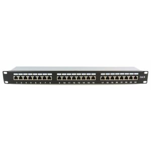 MicroConnect 19" FTP. 6 keresztpanel 24 port Krone IDC, fekete ADSL csatlakozók. 145309527 - Patch panel