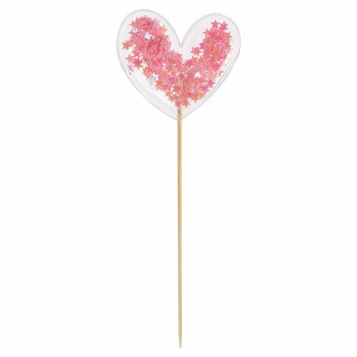 Ozdoba na piku serce z konfetti 20cm Arpex (WA4277) 145309647