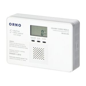 ORNO OR-DC-633 Szénmonoxid érzékelő, 1 x 9V DC, LCD, TEST gomb, fehér
