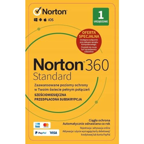Norton 360 Standard HU 1 eszköz - 6 hónapos licenc 145310061