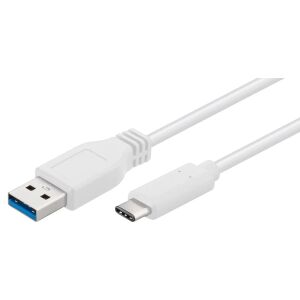 Kabel USB C-A MicroConnect Gen1, 2 m biały, do synchronizacji i ładowania, szybkość 5 Gbs 145310081 - Kabel USB