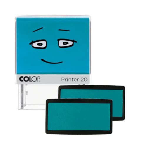 Colop Printer 20 Öntintázó bélyegző Emoji arccal és csere tintapárnákkal - Bélyegzőpárna