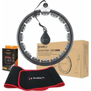 HMS HHW06 HULA HOP KÉSZLET BLACK GRAVITÁCIÓS LABDÁVAL ÉS SZÁMLÁLÓVAL HMS + BR163 ÖV