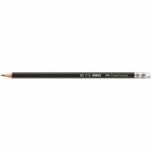 FABER-CASTELL Bleistift 1112 mit Gummitip HB 12er 145310842 - Graphitstifte