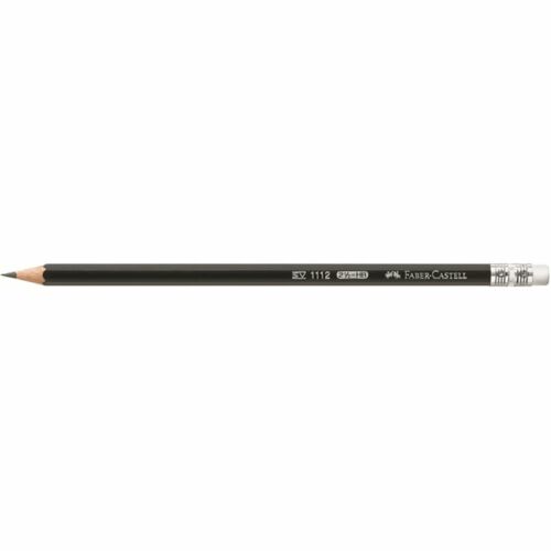 FABER-CASTELL Bleistift 1112 mit Gummitip HB 12er 145310842