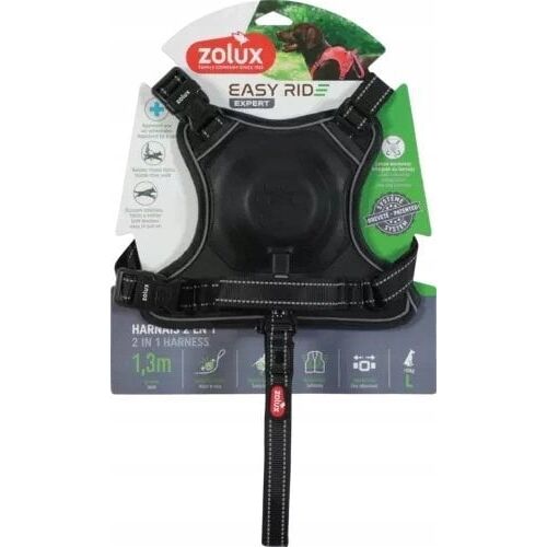 Zolux automata pórázos mellény Easyride L fekete 145310935