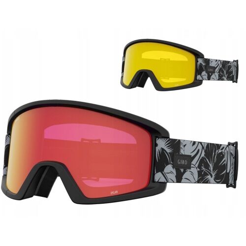 Téli szemüveg GIRO DYLAN BLACK & GREY BOTANICAL LX (Tükröződő lencse színes AMBER SCARLET 19-42% S2 + Színes lencse YELLOW 84% S0) (NEW 2023/2024) 145310963