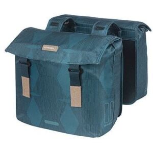 Csomagtartó táska BASIL ELEGANCE DOUBLE PANNIER BAG 40-49 Universal Bridge System, vízálló estate blue (NEW) 145310970 - Kerékpáros táska