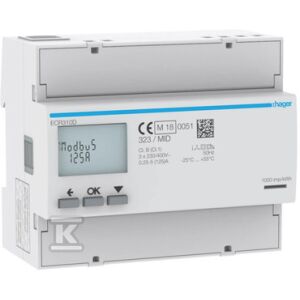 Villamos energia mérő 3-fázisú 125A 6M Modbus MID agardio.measure ECR310D 145311138 - Villanyszerelés