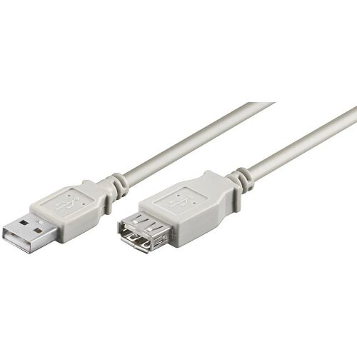MicroConnect USB2.0 A-A 0,1m N-Ő Szürke hosszabbító, Hi-Speed kábel Max. átviteli sebesség: 0,48 Gbit/s 145311267