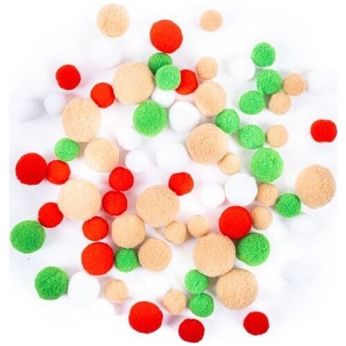 Plüsch-Pompons 80 Stück 145311271