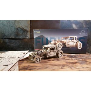 Puzzle 3D din lemn Ugears Hot Rod Furious Mouse 207 piese 145311393 - Puzzle 3D
