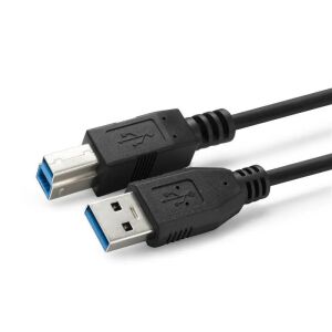 MicroConnect USB 3.2 Gen 1 A-B 3m M-M Fekete 145311629 - Kábel