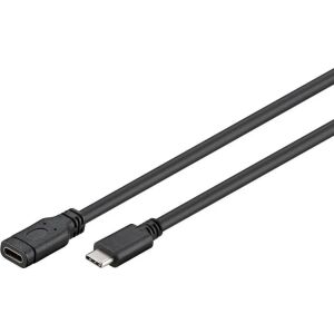 Przedłużacz USB-C MicroConnect, 1,5 m czarny, do synchronizacji i ładowania, szybkość 5 Gbs. 3A 145311714 - Kabel USB