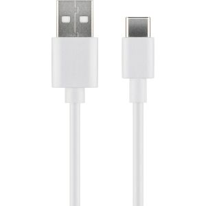 MicroConnect USB-C - USB2.0 A kábel, 0,5 m fehér, szinkronizáláshoz és töltéshez, 5 Gbs sebesség. 3A 145312213 - USB kábel