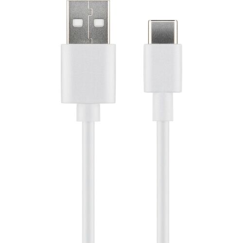 MicroConnect USB-C - USB2.0 A kábel, 0,5 m fehér, szinkronizáláshoz és töltéshez, 5 Gbs sebesség. 3A