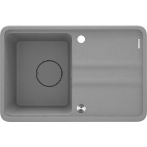 GRÁNIT MOSÓMEDENCE 1-RESZES CSORGÓVAL MOMI EZÜST FÉM 145312375 - Mosogatótálca