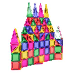 Színes mágneses építőkészlet 75 db