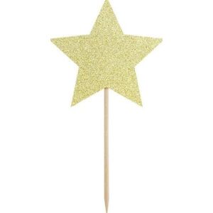 Party Deco Topper, gwiazdki, złote, 11,5 cm, 6 szt uniwersalny 145313127 - Rekwizyty imprezowe