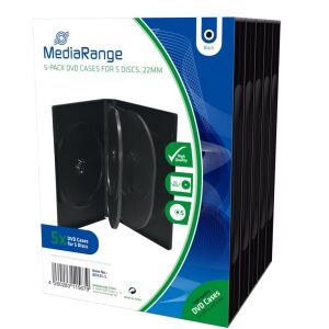 MediaRange DVD Leerbox 5er DVD Cutie 5 Bucăți 145313194 - Diapozitive, carti audio, CD, DVD