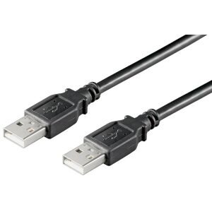 MicroConnect USB2.0 A-A 1m H-H, fekete Hi-Speed kábel 145313439 - USB kábel