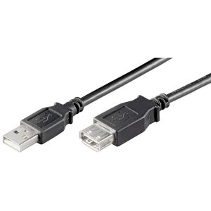 MicroConnect USB2.0 A-A 0,1m N-Ő Fekete hosszabbító, Hi-Speed kábel Max. átviteli sebesség: 0,48 Gbit/s 145313443 - Kábel