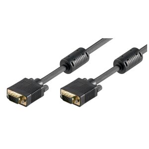 MicroConnect SVGA HD15 2m M-M ferrit maggal Duplán árnyékolt fekete Max. felbontás Full HD 1920x1080p 145313564 - Kábel
