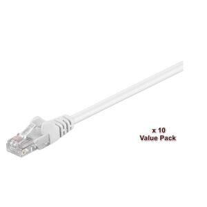 MicroConnect U/UTP Cat5e 3M Fehér 10 csomag 1 db = 10 db egy PVC zacskóban, 4x2xAWG 26 CCA 145313617 - UTP kábel